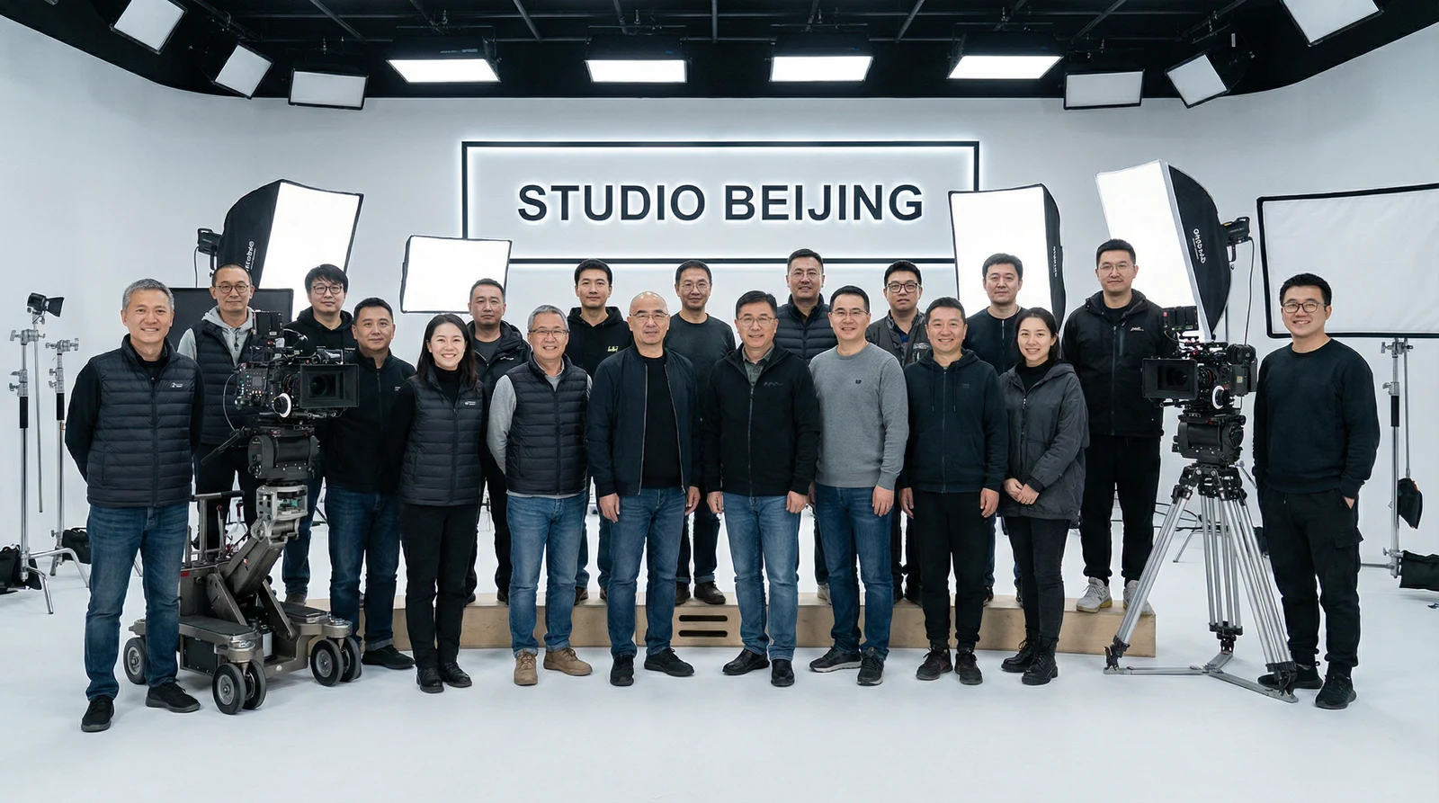 国产专业影视制作团队合影